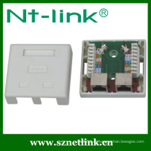 STP de doble puerto Cat5e RJ45 Jack modular